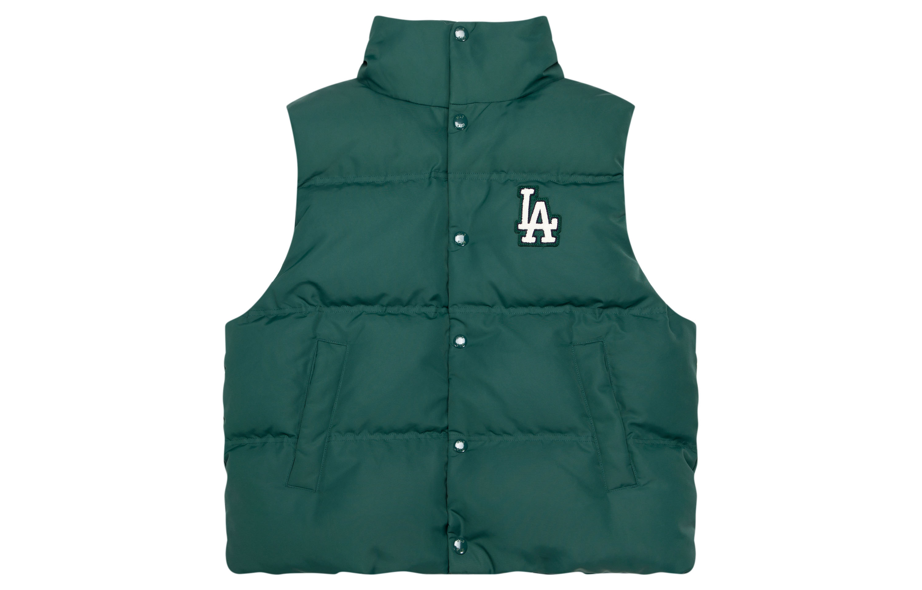 Order MLB FW23 洛杉磯道奇隊標誌羽絨背心 男女款 綠色 3ADVV0136-07GND