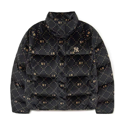 MLB FW23 Monogram Full Print Puffer Jacket Unisex Black 3FDJM0136-50BKS