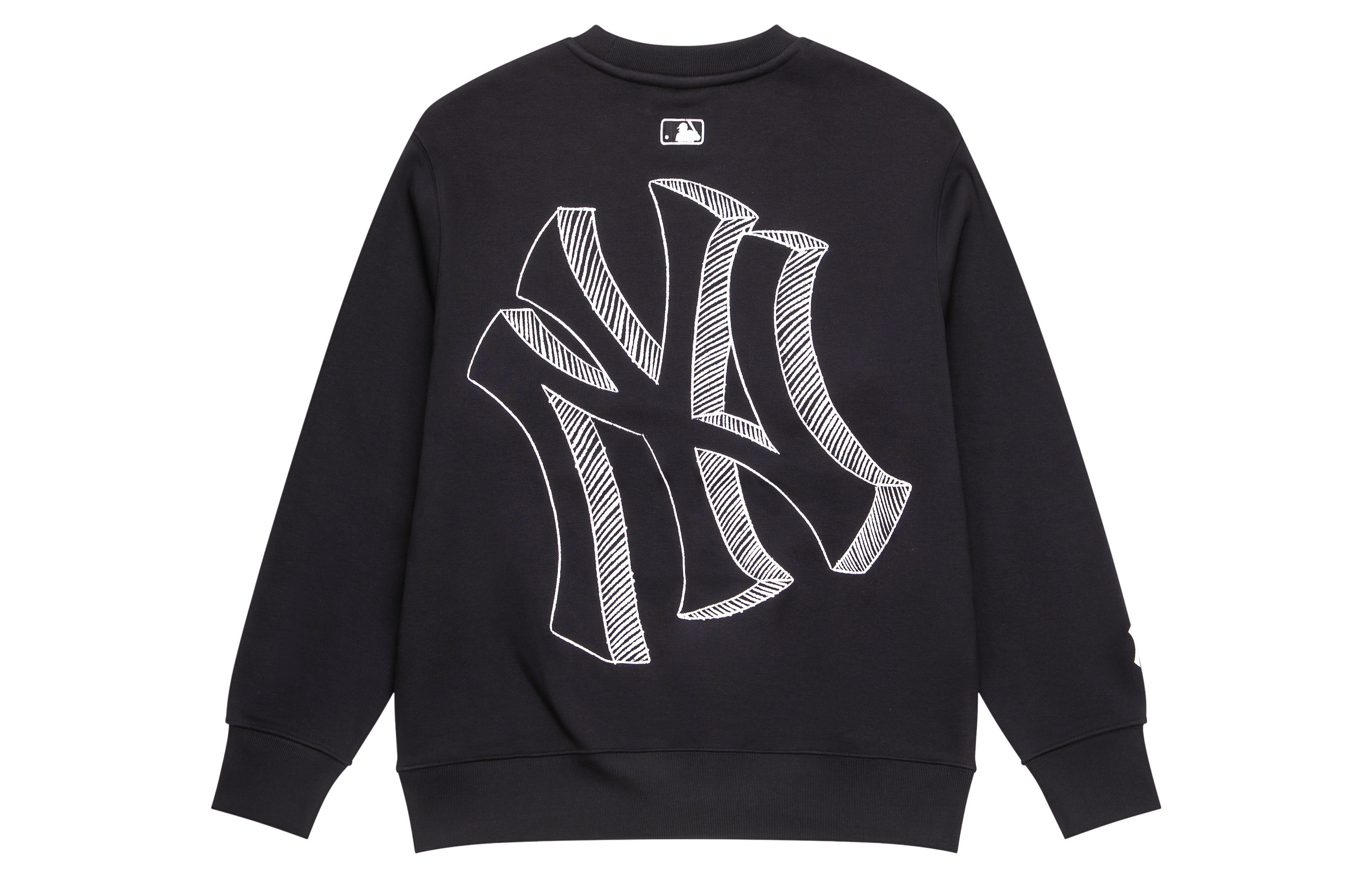 MLB FW23 New York Yankees Badge Crewneck Sweatshirt Unisex - Charcoal Gray 3AMTB0434-50CGS