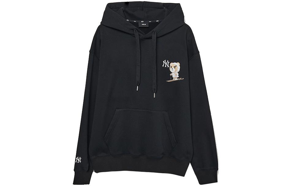 MLB FW23 New York Yankees Bear Print Oversized Hoodie Unisex Black 3AHDE0136-50BKS