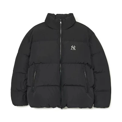 MLB FW23 New York Yankees Black Logo Thermal Insulated Down Jacket Unisex Short. 3ADJB0336-50BKS
