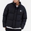 Sizing MLB FW23 Jaket Hitam Puffer Pendek Unisex New York Yankees dengan Kerah Berdiri 3ADJB0736-50BKS