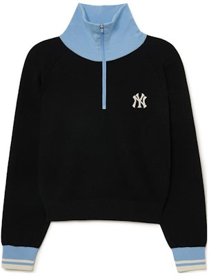 MLB FW23 New York Yankees High-Neck Loose Pullover Knit Sweater Unisex Black 3FKPV0134-50BKS Order MLB FW23 New York Yankees High-Neck Loose Pullover Knit Sweater Unisex Black 3FKPV0134-50BKS