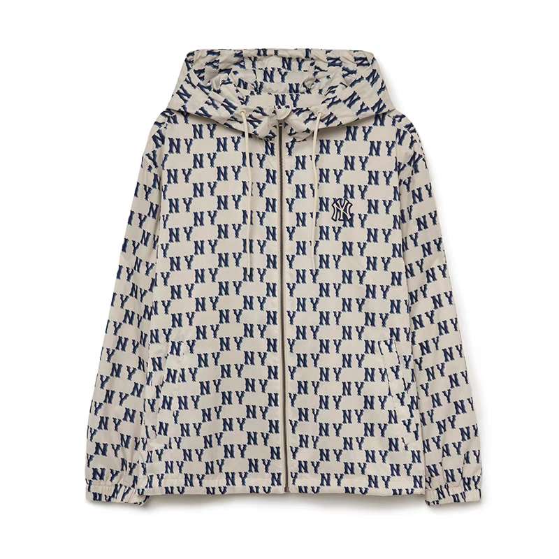 MLB FW23 New York Yankees Logo Hoodie Jacket Unisex - Deep Cream Color 3AWJM0334-50CRD 圖 2