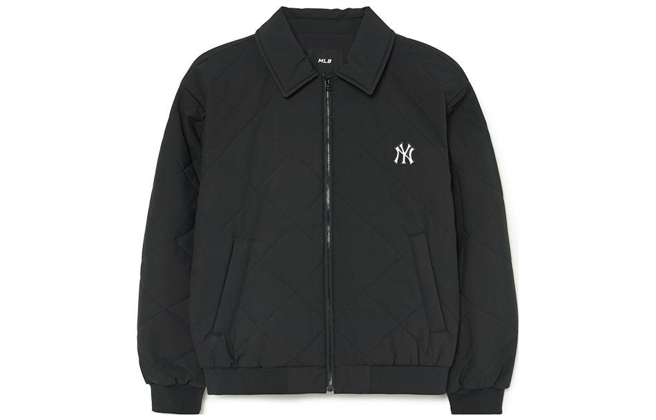 MLB FW23 New York Yankees Logo Print Black Long Sleeve Jacket Unisex 3APDB0136-50BKS