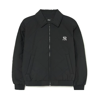 MLB FW23 New York Yankees Logo Print Black Long Sleeve Jacket Unisex 3APDB0136-50BKS