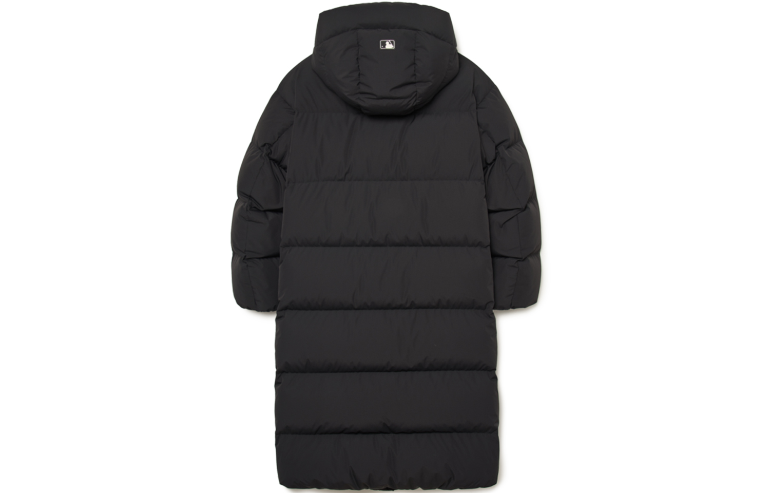 Lookbook MLB FW23 紐約洋基隊標誌印花長版羽絨外套 男女款 黑色 3ADJB1336-50BKS