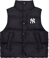 MLB FW23 New York Yankees Logo Puffer Vest Black Unisex 3ADVV0136-50BKS MLB FW23 New York Yankees Logo Puffer Vest Black Unisex 3ADVV0136-50BKS