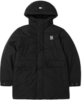 MLB FW23 New York Yankees Oversized Hooded Zip Puffer Jacket Unisex Black 3ADJB0936-50BKS MLB FW23 New York Yankees Oversized Hooded Zip Puffer Jacket Unisex Black 3ADJB0936-50BKS