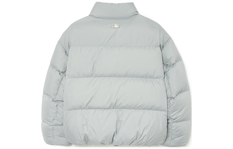 MLB FW23 New York Yankees Solid Color Letter Stand Collar Down Jacket Blue Unisex. 3ADJB0736-50GRS 圖 3