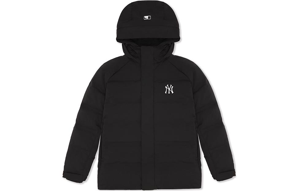 MLB FW23 New York Yankees Unisex Black Logo Down Jacket with Hood 3ADJB2136-50BKS