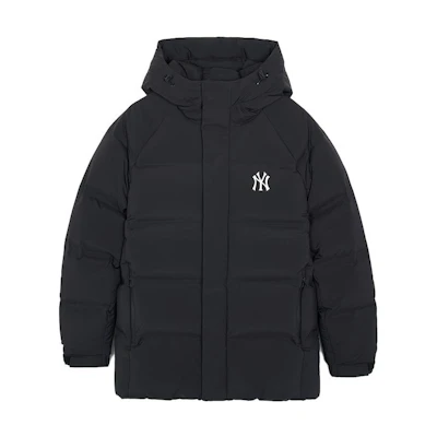 MLB FW23 New York Yankees Unisex Black Logo Puffer Jacket. 3ADJBS136-50BKS
