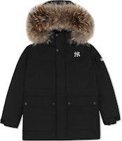 MLB FW23 New York Yankees Unisex Black Mid-Length Puffer Jacket. 3ADJB0836-50BKS MLB FW23 New York Yankees Unisex Black Mid-Length Puffer Jacket. 3ADJB0836-50BKS