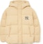 Lookbook MLB FW23 紐約洋基男女連帽羽絨外套 米色 字母補丁款式 3ADJV0236-50SAL