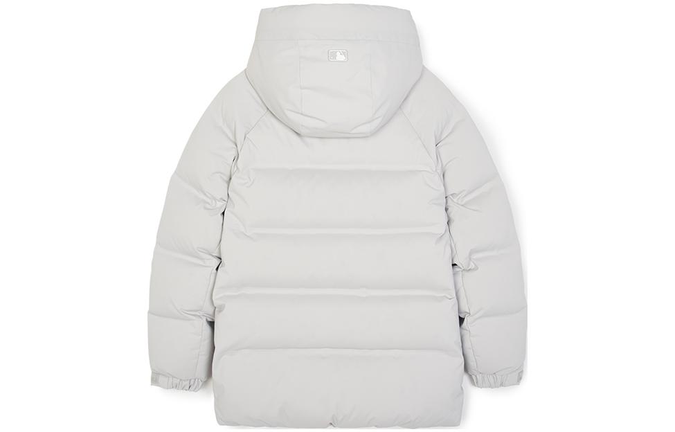 Lookbook MLB 纽约洋基队 男女同款 浅灰色连帽羽绒夹克 FW23. 3ADJBS136-50GRL