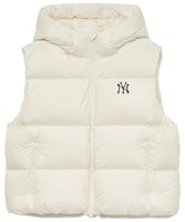 MLB FW23 Yankees Cream Sleeveless Hooded Puffer Vest Unisex Loose Fit. 3ADVB0436-50CRS MLB FW23 Yankees Cream Sleeveless Hooded Puffer Vest Unisex Loose Fit. 3ADVB0436-50CRS