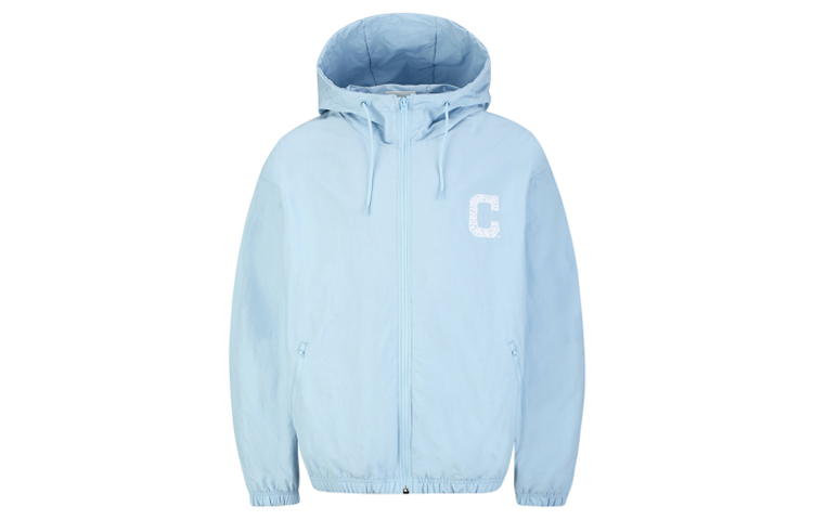 Lookbook MLB Graffiti Jaket Windbreaker Ringan Unisex Sky Blue Loose Fit 31JP09031-45S
