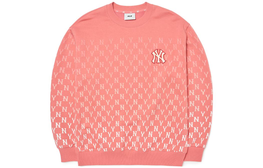 MLB Graphic Logo New York Yankees Gradient Sweatshirt Coral Unisex Fall Edition 3AMTM1024-50COS