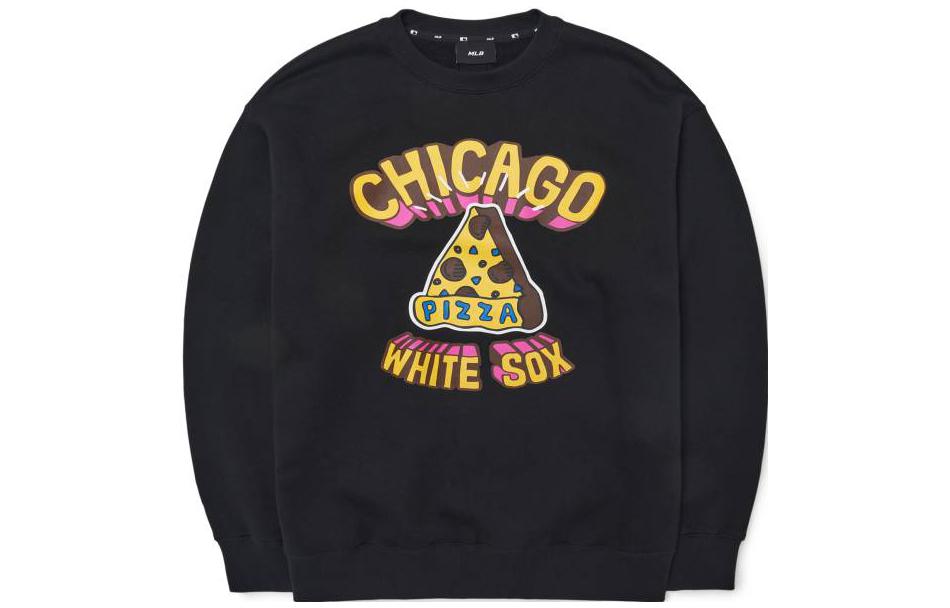 MLB Graphic Print Pullover Sweatshirt Unisex - Black 3AMTC0126-44BKS