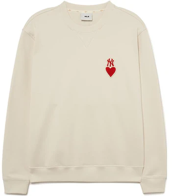 MLB Sweatshirt Unisex Warna Cream Logo Bordir Hati 3AMTH0234-50CRD Buy MLB Sweatshirt Unisex Warna Cream Logo Bordir Hati 3AMTH0234-50CRD