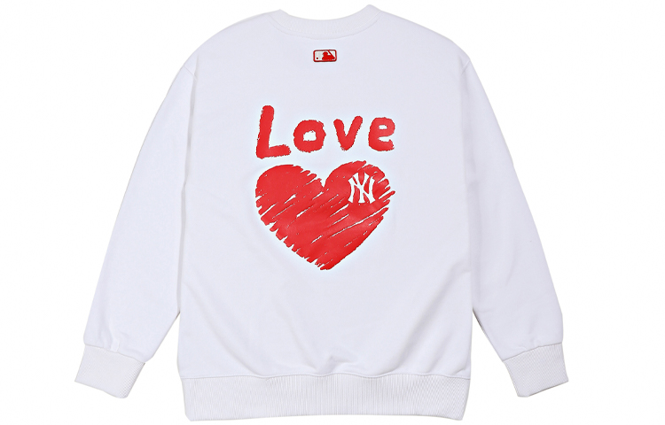 MLB Heart Love Print Casual Sweatshirt Unisex White 31MTL2111-50W 圖 2