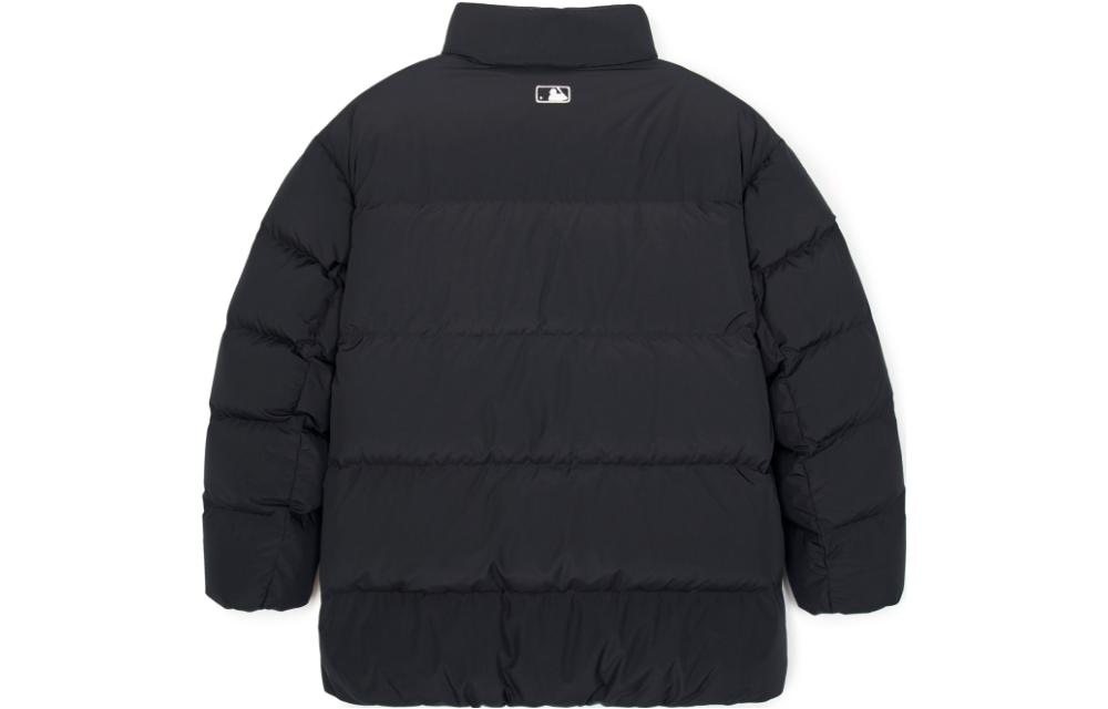 Lookbook MLB Heart Patch Zip-Up Stand Collar Jacket Unisex Black 3ADJH0236-50BKS