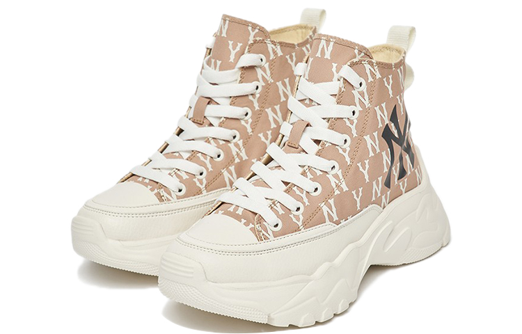 Lookbook MLB High-Top 'Beige Gelap' 3ASHULM2N-50BGD