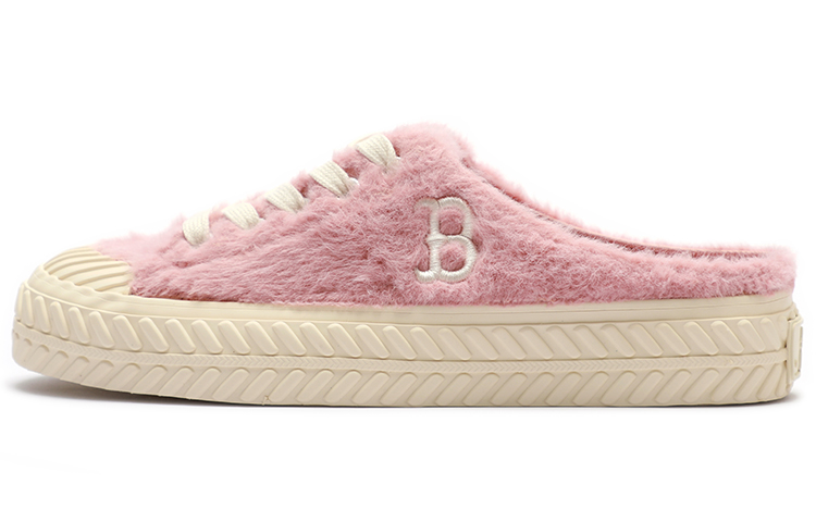 Buy MLB 海馬毛 輕便 低幫 板鞋 男女同款 粉白