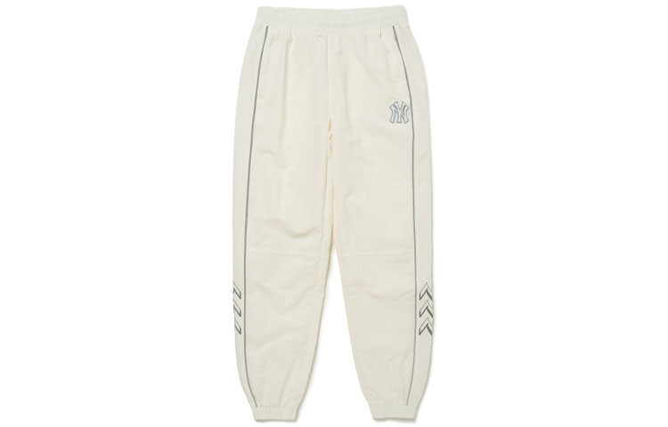Order MLB Ivory Logo Jogger Pants Unisex - Relaxed Knit with Elastic Waistband. 3AWPS1414-50IVS