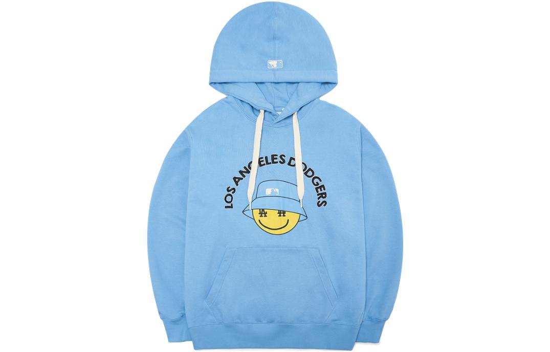MLB LA Dodgers FW22 Smiley Print Hoodie Unisex Blue 3AHDN0124-07BLL