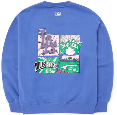 MLB LA Dodgers Graphic Printed Crewneck Sweatshirt Unisex Blue 3AMTL0426-07BLS Lookbook MLB LA Dodgers Graphic Printed Crewneck Sweatshirt Unisex Blue 3AMTL0426-07BLS