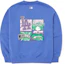 Lookbook MLB LA Dodgers Graphic Printed Crewneck Sweatshirt Unisex Blue 3AMTL0426-07BLS