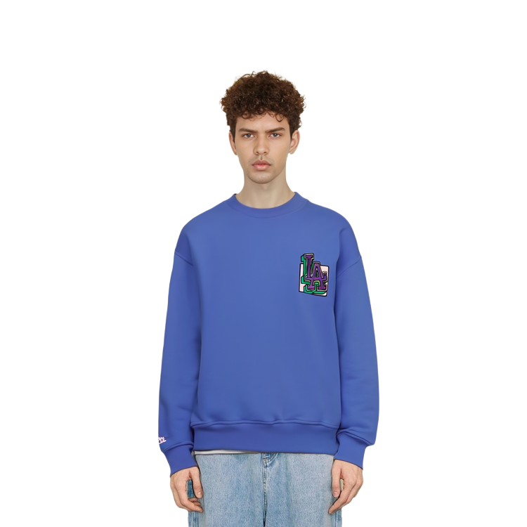 Purchase MLB LA Dodgers Graphic Printed Crewneck Sweatshirt Unisex Blue 3AMTL0426-07BLS