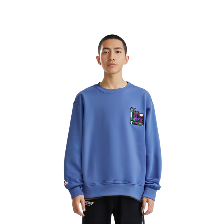 Details for MLB LA Dodgers Graphic Printed Crewneck Sweatshirt Unisex Blue 3AMTL0426-07BLS