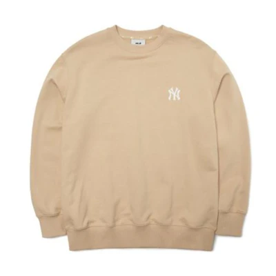 MLB LA Dodgers Khaki Crewneck Sweatshirt Unisex Letter Print Pullover 3AMTB0421-50BGS