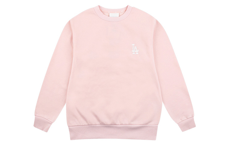 MLB LA Dodgers Oversized Logo Pink Fleece Sweatshirt Unisex 31MTR9961-07P