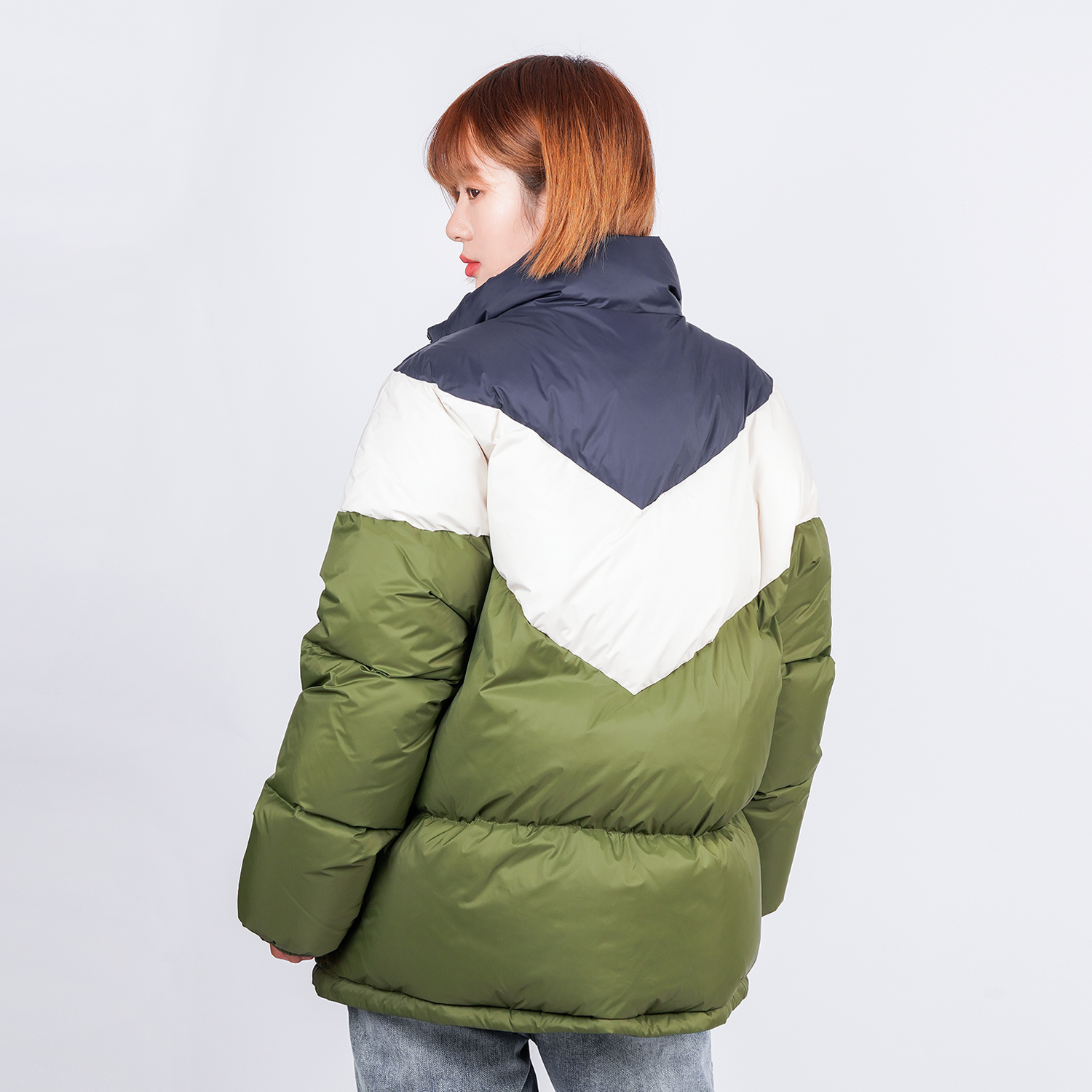 MLB LA Dodgers Patchwork Puffer Jacket Unisex Winter Army Green 31DJN3061-07K 圖 6