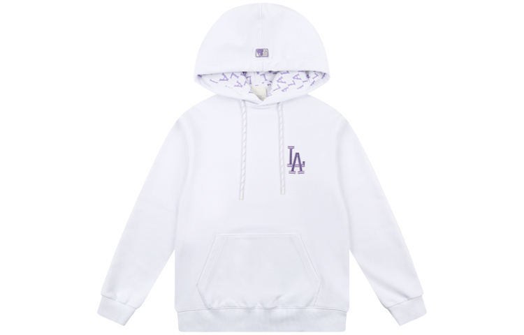 MLB LA Dodgers Vintage Logo All-Over Print Hoodie Unisex White 31HDM2111-07W 圖 3