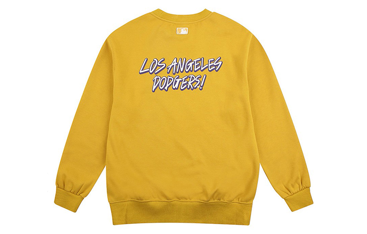 MLB LA Dodgers Yellow Lettering Fleece Hoodie Unisex 31MT16961-07D