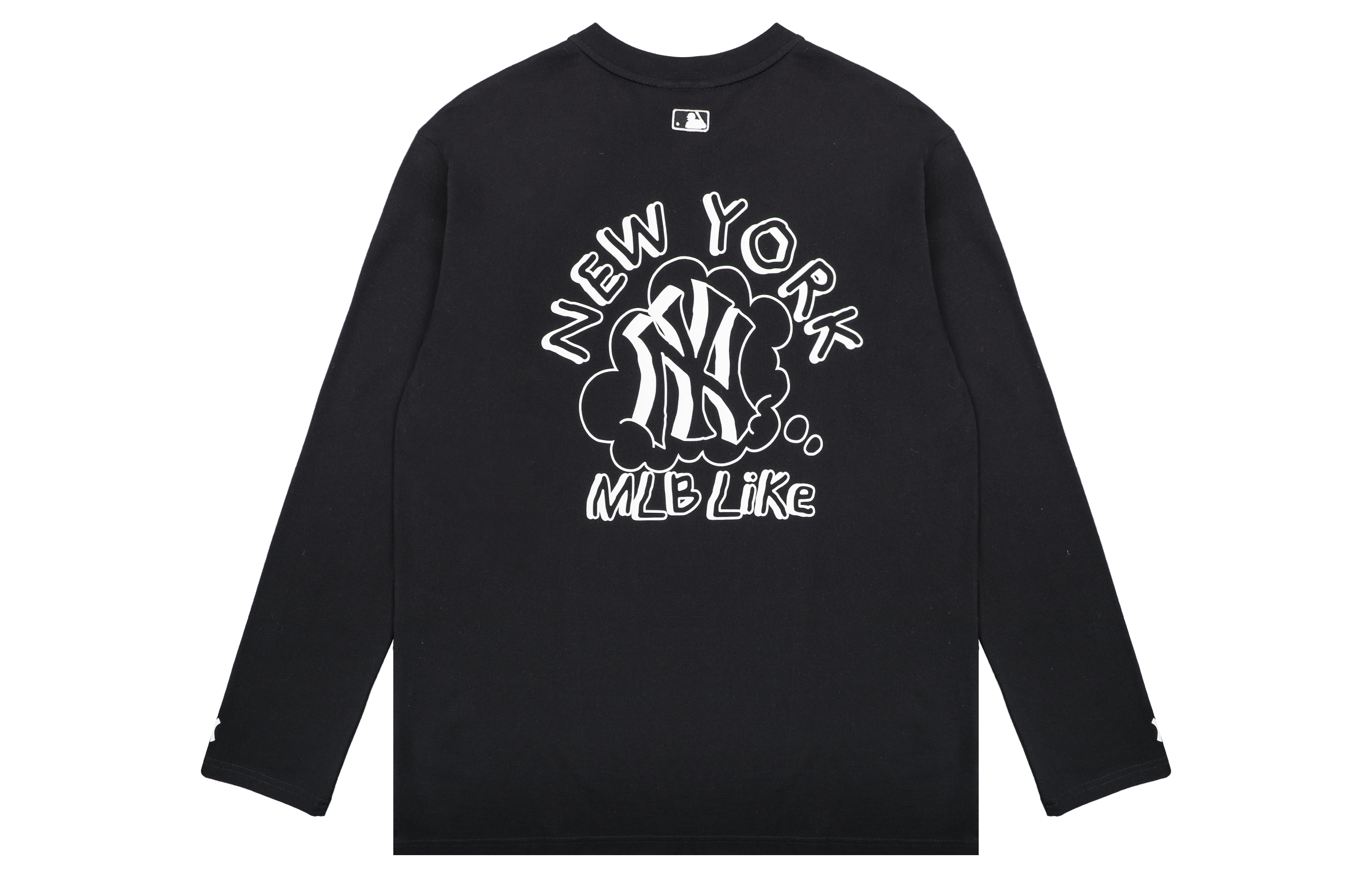 MLB Letter Logo Print Long Sleeve Sweatshirt Unisex Black 31TSPL111-50L