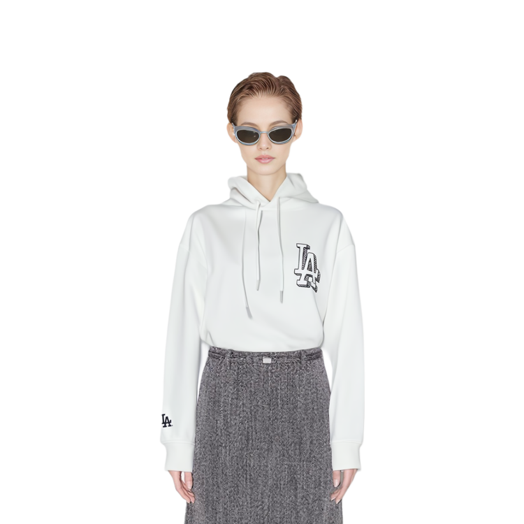 MLB Letter Print Oversized Hoodie Unisex - White 3AHDB0336-07WHS 圖 6