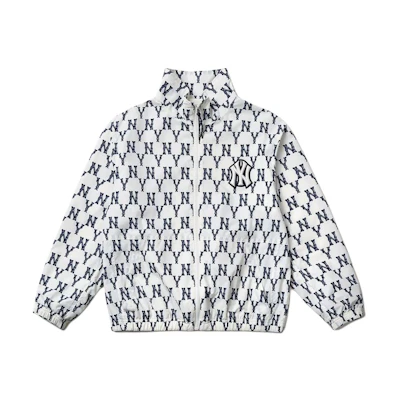MLB Letter Print Stand Collar Jacket Unisex White 31JPW9131-50I