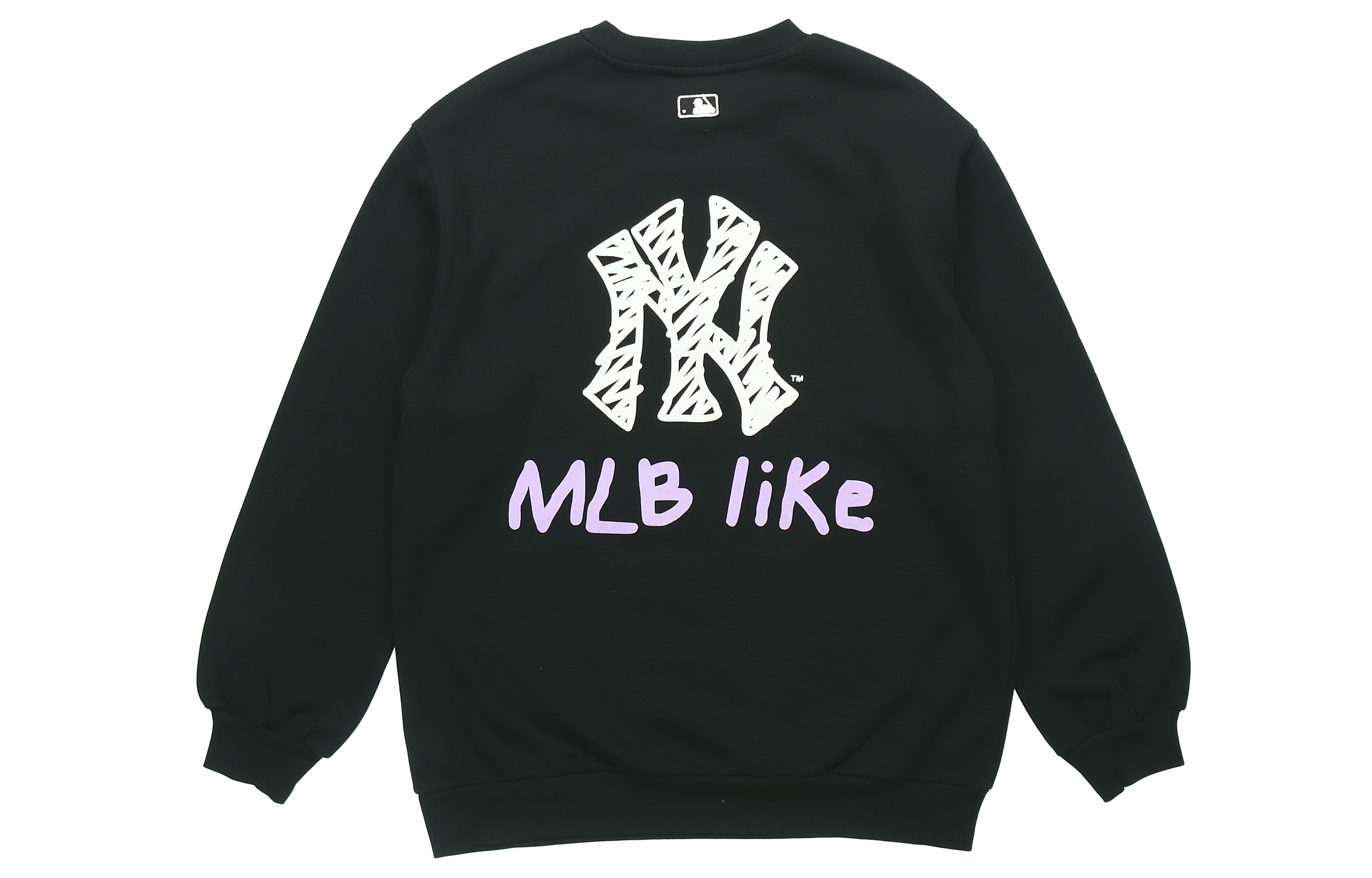 MLB LIKE Collection NY Yankees Letter Logo Black Crewneck Sweatshirt Unisex 31MT22961-50L