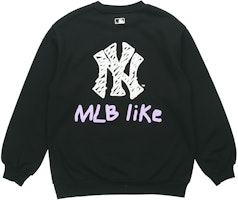 MLB LIKE Collection NY Yankees Letter Logo Black Crewneck Sweatshirt Unisex 31MT22961-50L MLB LIKE Collection NY Yankees Letter Logo Black Crewneck Sweatshirt Unisex 31MT22961-50L