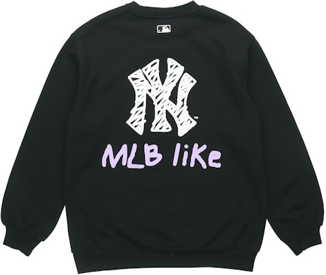 MLB LIKE系列 NY洋基隊字母標誌黑色圓領衛衣 男女適用 31MT22961-50L Order MLB LIKE系列 NY洋基隊字母標誌黑色圓領衛衣 男女適用 31MT22961-50L