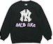 Order MLB LIKE系列 NY洋基隊字母標誌黑色圓領衛衣 男女適用 31MT22961-50L