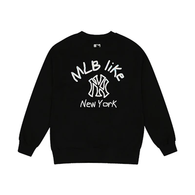 MLB LIKE Series Back Letter Print Sweatshirt Unisex Black 31MTE2011-50L