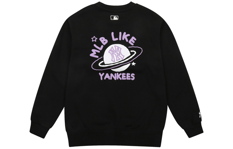 MLB LIKE Series Graffiti Satellite Print Long Sleeve Sweatshirt Unisex Black 31MT01041-50L