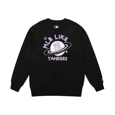 MLB LIKE Series Graffiti Satellite Print Long Sleeve Sweatshirt Unisex Black 31MT01041-50L