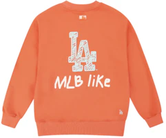MLB LIKE Series Loose Fit Graffiti Pullover Sweatshirt Unisex Orange 31MT08011-07O MLB LIKE Series Loose Fit Graffiti Pullover Sweatshirt Unisex Orange 31MT08011-07O